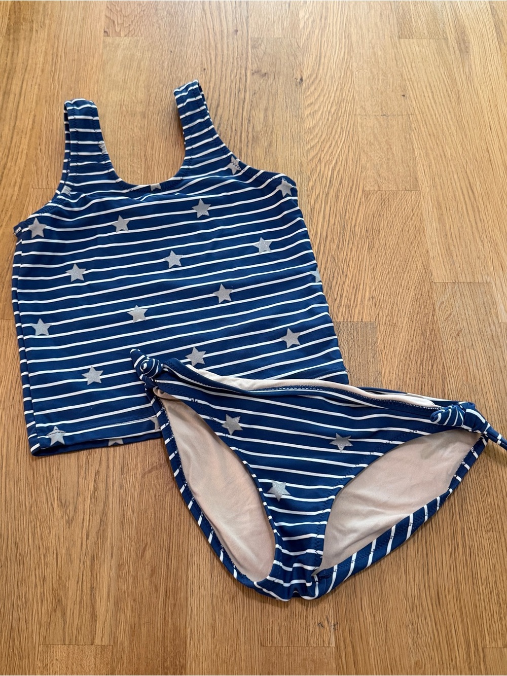 Shade Critters 5/6 Blue Striped Star Print Tankini Set